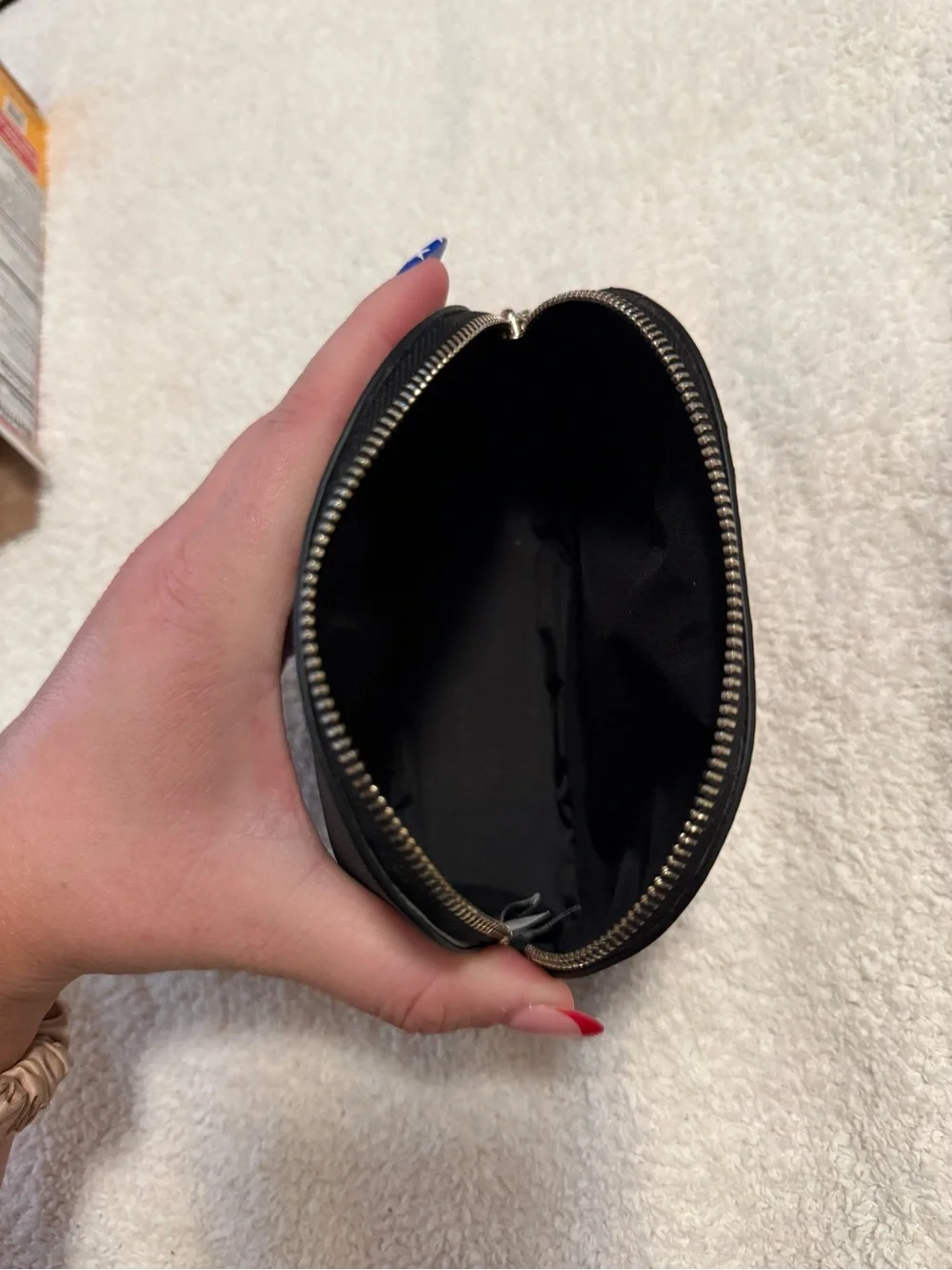 kate spade Black Glitter Mini Cosmetic Pouch